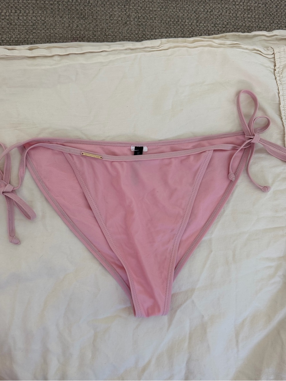 PrettyLittleThing Pink Tie-Side Bikini Bottom